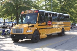 School Bus  stopped on street
